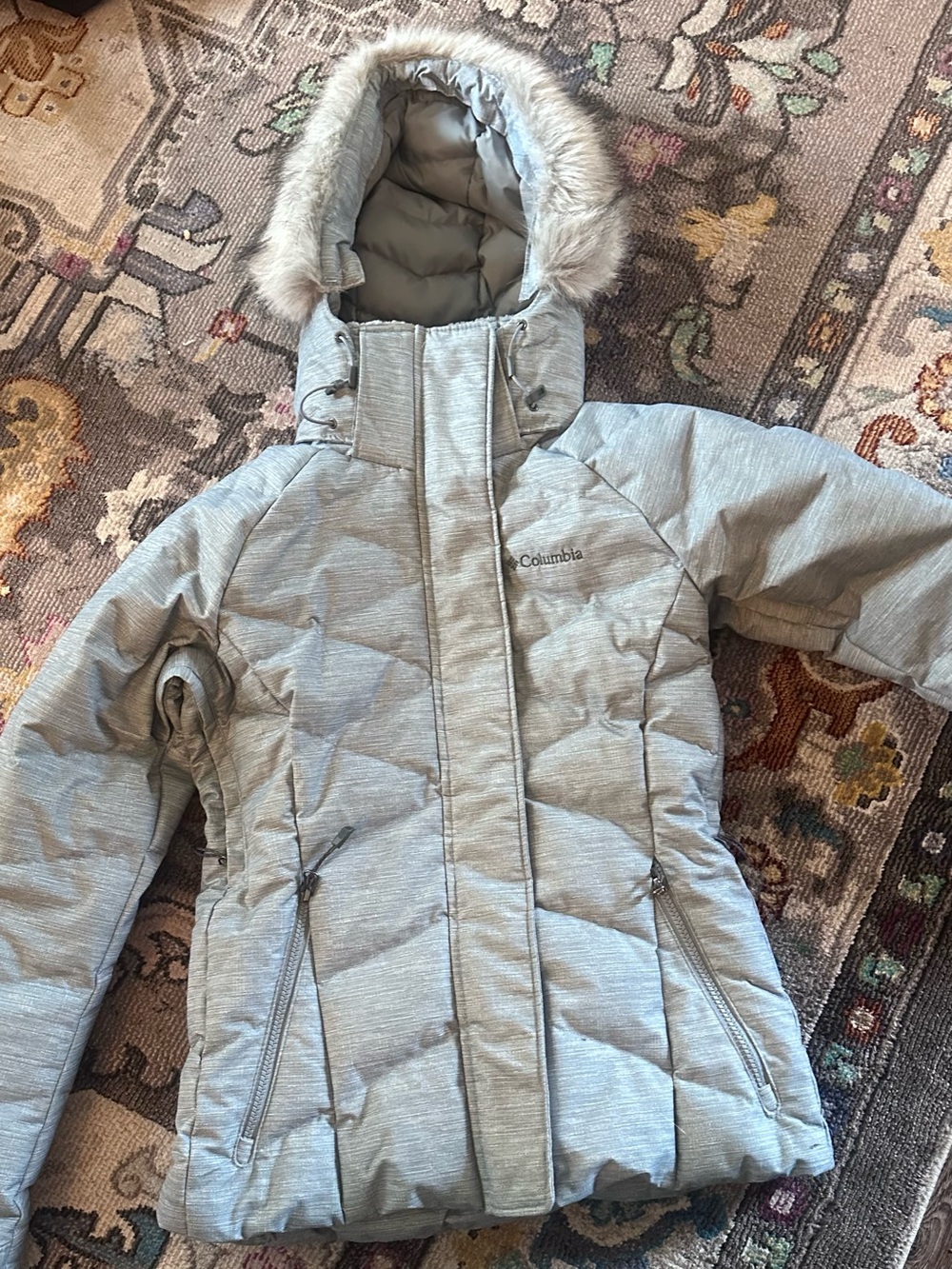 Columbia Women's Lay D Down II Winter Ski Jacket – Heather Gray – Size XS